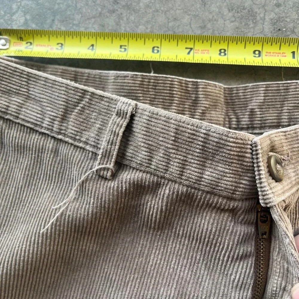 Vintage 90s haggar brown/tan corduroy relaxed fit trouser pants 30